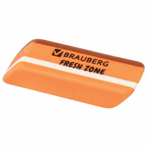 Ластик BRAUBERG "Fresh Zone", 60х18х12 мм, ассорти, термопластичная