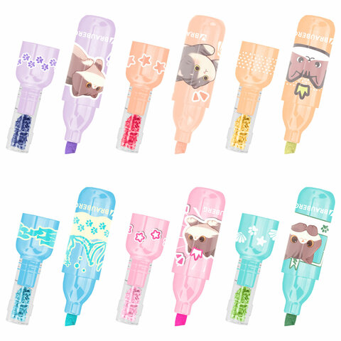 Набор текстовыделителей 6 ПАСТЕЛЬНЫХ ЦВЕТОВ, кросс-серия МИЛЫЕ КОТЫ, линия 1-5 Набор текстовыделителей 6 ПАСТЕЛЬНЫХ ЦВЕТОВ, кросс-серия МИЛЫЕ КОТЫ, линия 1-5