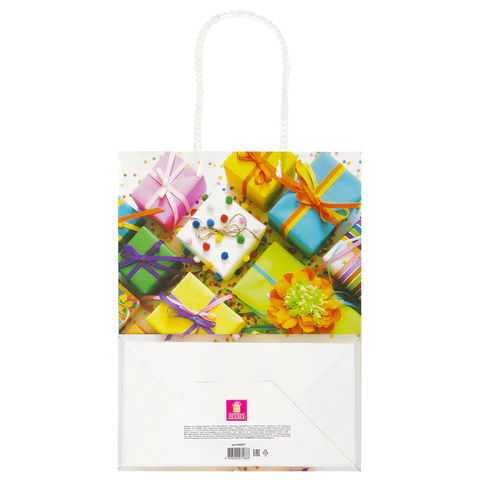 Пакет подарочный (1 штука) 18x10x23 см, ЗОЛОТАЯ СКАЗКА "Яркие Пакет подарочный (1 штука) 18x10x23 см, ЗОЛОТАЯ СКАЗКА "Яркие