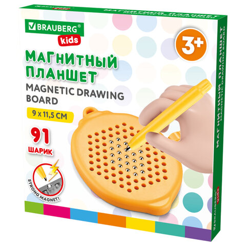 Магнитный планшет MAGPAD MINI для рисования 9х11,5 см, 91 шарик, ассорти,