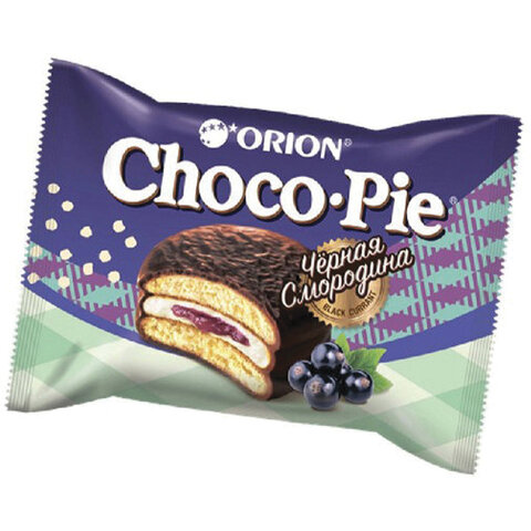 Печенье ORION "Choco Pie Black Currant" темный шоколад с черной