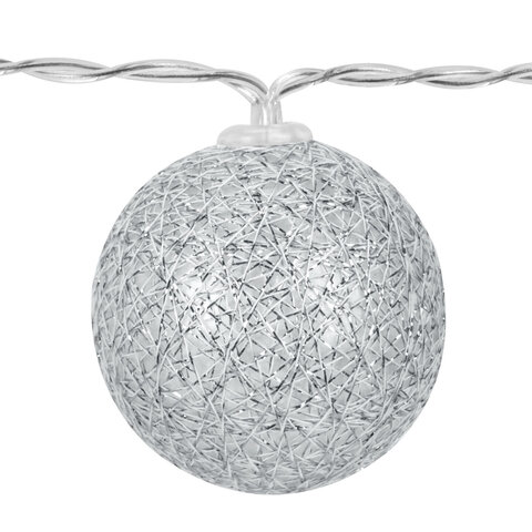 Электрогирлянда-нить комнатная "Шарики" 1,8 м, 16 LED, серебро, тёплый Электрогирлянда-нить комнатная "Шарики" 1,8 м, 16 LED, серебро, тёплый