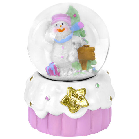 Снежный шар "Sweet Xmas" диаметр 45 мм, полистоун/стекло, 4 дизайна