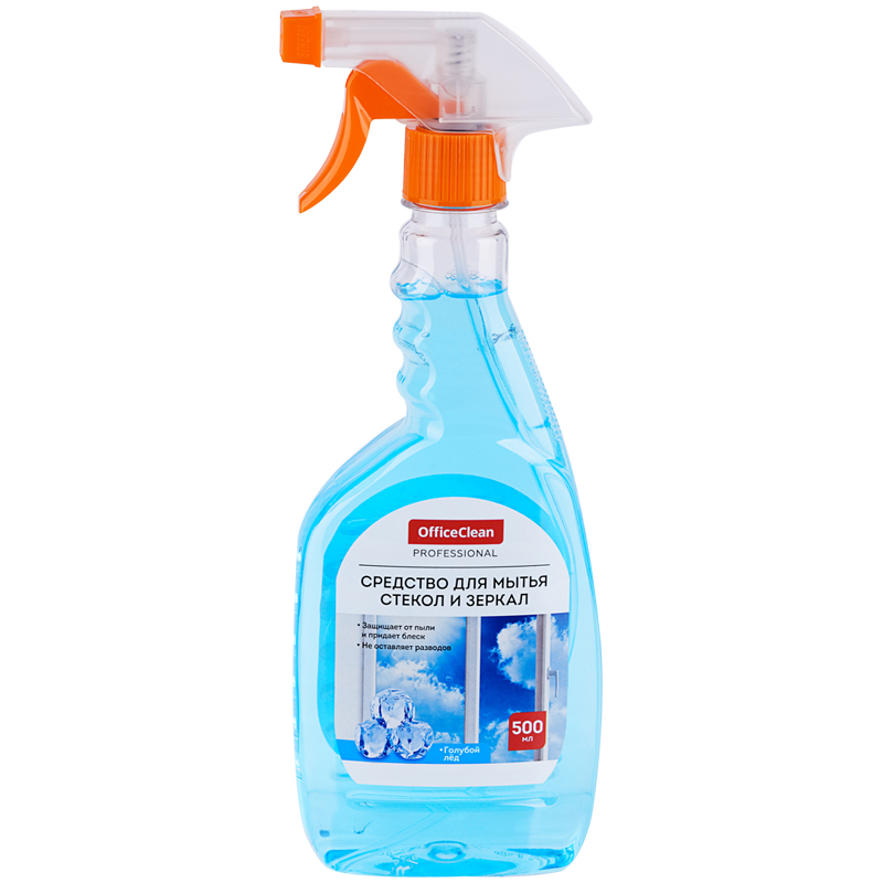 Средство для мытья стекол и зеркал OfficeClean "Голубой Лёд", с Средство для мытья стекол и зеркал OfficeClean "Голубой Лёд", с