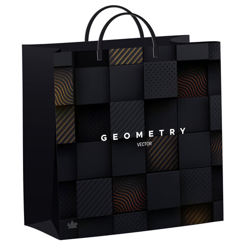 Пакет с пластиковой ручкой, мягкий пластик, 30х30 см, "Вектор Пакет с пластиковой ручкой, мягкий пластик, 30х30 см, "Вектор