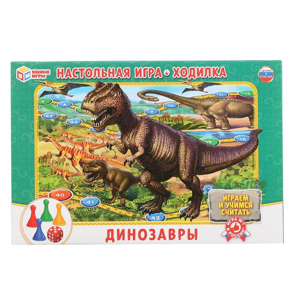 Настольная игра-ходилка Динозавры. в кор. Умные игры Настольная игра-ходилка Динозавры. в кор. Умные игры