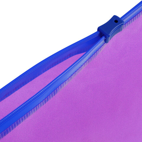 Папка-конверт на молнии МАЛОГО ФОРМАТА (180х250 мм) А5, цвет ассорти с