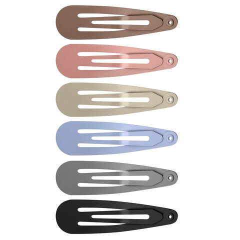 Заколки для волос НАБОР 12 шт., 5 см, клик-клак, матовый, пастельные цвета, Заколки для волос НАБОР 12 шт., 5 см, клик-клак, матовый, пастельные цвета,