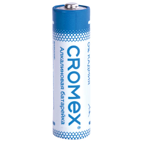 Батарейки алкалиновые "пальчиковые" КОМПЛЕКТ 4 шт., CROMEX (КРОМЕКС)