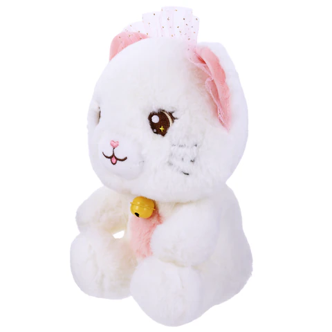 Игрушка мягкая "Котик", высота 23 см, цвет белый, WOOZOO (ВУЗУ),