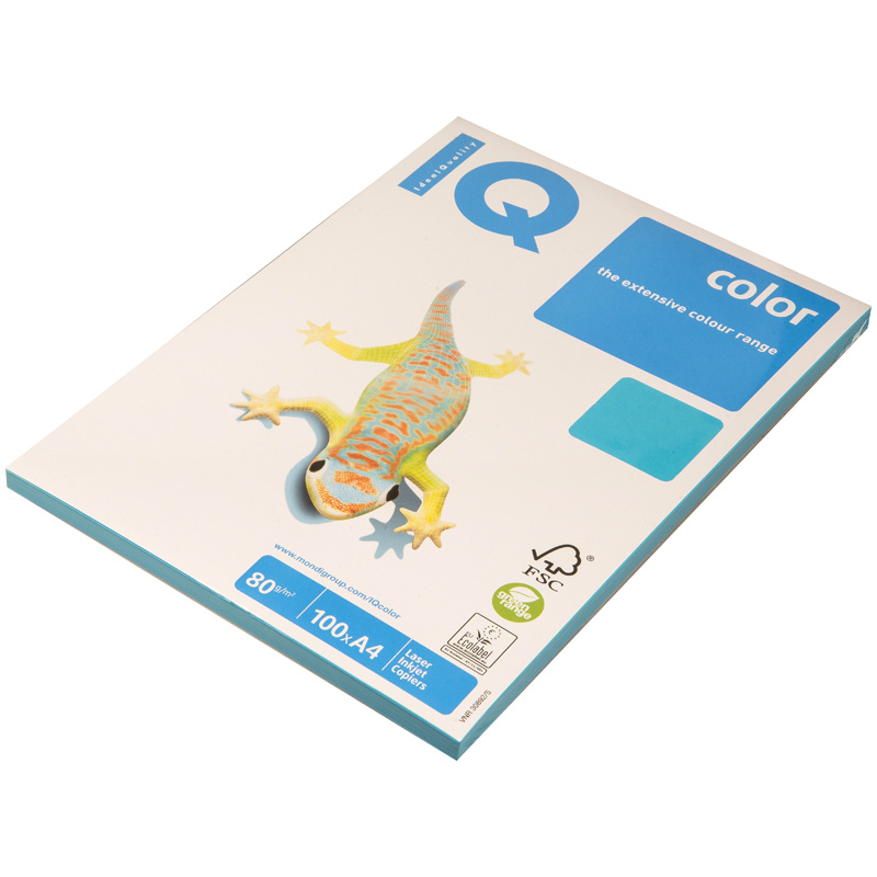 Бумага "IQ Color intensive" А4, 80г/м2, 100л. (светло-синий): AB48 Бумага "IQ Color intensive" А4, 80г/м2, 100л. (светло-синий): AB48