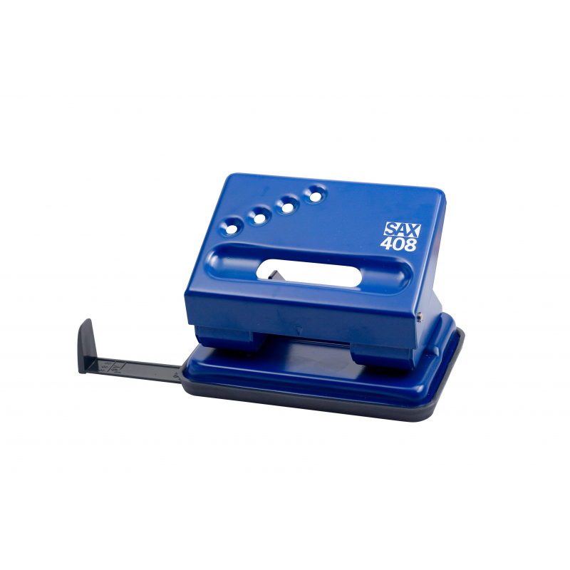 Дырокол SAX 408 30 листов, с линейкой, синий Дырокол SAX 408 30 листов, с линейкой, синий