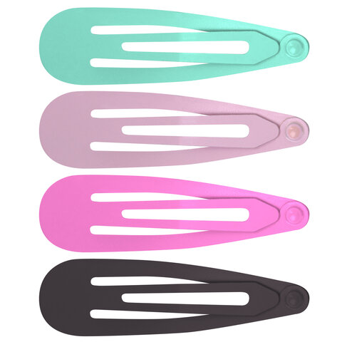 Заколки для волос НАБОР 8 шт., 5 см, клик-клак, soft touch, разные цвета, MONTE Заколки для волос НАБОР 8 шт., 5 см, клик-клак, soft touch, разные цвета, MONTE