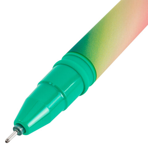 Ручка гелевая BRAUBERG GRADE NEON, ЧЕРНАЯ, игольчатый узел 0,5 мм, линия письма