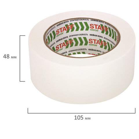 Клейкая лента малярная креппированная 48 мм x 40 м, КОМПЛЕКТ 6 шт., STAFF