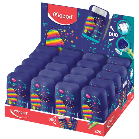 Точилка с ластиком 2 в 1 MAPED (Франция) "Pixel Party Connect", 2