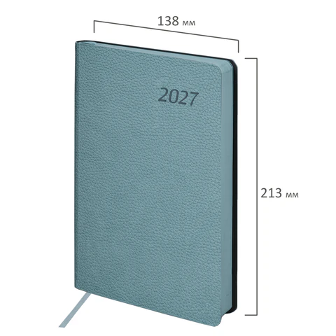 Ежедневник датированный 2027, А5, 138x213 мм, BRAUBERG "Stylish", под