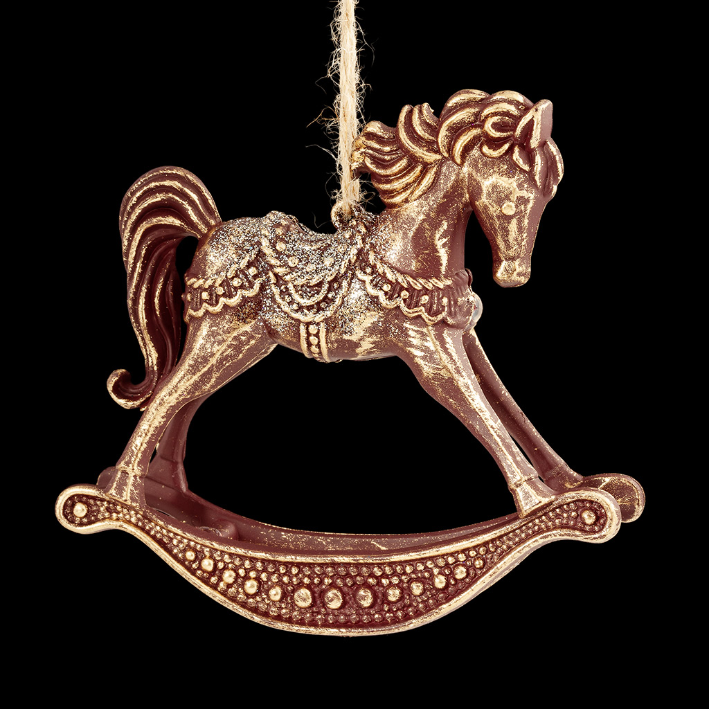 Украшение ErichKrause Decor Рождественская лошадка-качалка 12см Украшение ErichKrause Decor Рождественская лошадка-качалка 12см