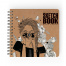 SKETCHBOOK BV, 200х205 мм, 80 Л.КРАФТ 125 гр. НА ГРЕБНЕ (4 ВИДА)