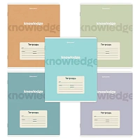 Тетради ДЭК 24 л. КОМПЛЕКТ 10 шт. BRAUBERG, клетка, обложка картон, "KNOWLEDGE", 107341