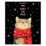 Тетрадь обложка пластик, А5, 48 л., скоба, линия, HATBER, "Котэ" (микс