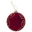 Шары елочные 6 шт., 8 см, "Burgundy Charm", пластик, софт-тач,
