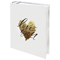 Фотоальбом с заметками BRAUBERG "Love you" на 200 фото размером 10х15 см, твердая обложка с тиснением фольгой, подарочный бокс, 391430