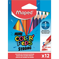 Карандаши цветные Maped COLOR PEPS MINI STRONG 12 цветов,пластиковые,862812