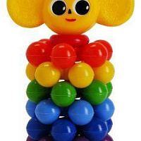 Пирамида Ушастик с шариками, 19 см, сетке, 8 дет. 9250