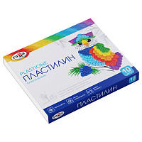 Пластилин Гамма "Классический", 10 цветов, 200г, со стеком, картон 281032