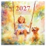 Календарь настенный перекидной 2027 г., BRAUBERG, 12 листов, 28,5х57 см,