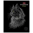 Тетрадь А5, 48 л., HATBER, скоба, клетка, матовая ламинация, 3D-лак, "Black
