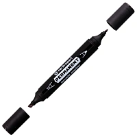 Маркер перманентный двусторонний CENTROPEN 1666, ЧЕРНЫЙ, круглый/скошенный, 1/1-4 мм, 616660112