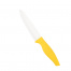 Нож керамический, белое лезвие с защитным элементом (10см), рукоятка желтая