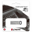Флеш-диск 64 GB KINGSTON DataTraveler Kyson, разъем USB 3.2, серебряный,