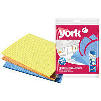 Салфетка для уборки York, губчатая, 17,5*15,5см, 3шт. 024010