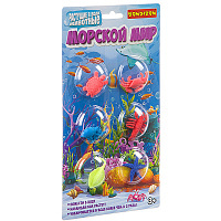 Растущие в воде животные Bondibon «МОРСКОЙ МИР»,  набор 6 шт., BLISTER 28х1,3х15 см. ВВ3521