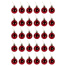 Шары ёлочные 30 шт., 4 см, "Solid Color", пластик, КРАСНЫЕ, глянец,