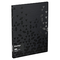 Папка с 20 вкладышами Berlingo "Triangle Black" А4, 17мм, 1000мкм, черная, с внутр. карманом