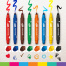 Фломастеры-штампы двусторонние "FUNNY STAMPS", 8 цветов, BRAUBERG