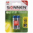 Батарейки КОМПЛЕКТ 2 шт., SONNEN Super Alkaline, АА(LR6,15А), алкалиновые,