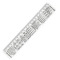 Линейка пластиковая 20 см BRAUBERG, справочная, русский язык, 210899