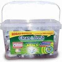 Таблетки Clean& Fresh 5в 1 для ПММ 60таб. *1/6 (0005195/CF-60)