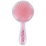 Расческа для волос массажная 15х7 см, с блестками прозрачный/розовый, MONTE VITA