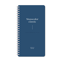 Телефонная книга А5, 80л., на гребне OfficeSpace "Моноколор. Dark azure", с высечкой
