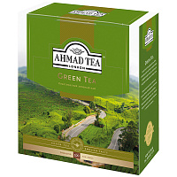 Чай Ahmad Tea "Green Tea", зеленый, 100 фольг. пакетиков по 2г. 478i-08