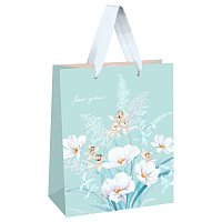 Пакет подарочный 11*14*6,5см MESHU "Bouquets", матовая ламинация