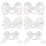 Банты для волос НАБОР 2 шт., 7х11 см, 6,5х10 см, 7х9 см, белый, АССОРТИ, MONTE