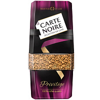 Кофе растворимый Carte Noire "Privil?ge", сублимированный с добавлением молотого, стеклянная банка, 95г.