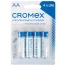 Батарейки алкалиновые "пальчиковые" КОМПЛЕКТ 4 шт., CROMEX (КРОМЕКС)